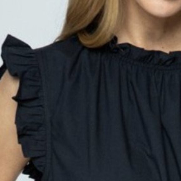 Black Ruffle Neck Dress‎ - Picture 3 of 3